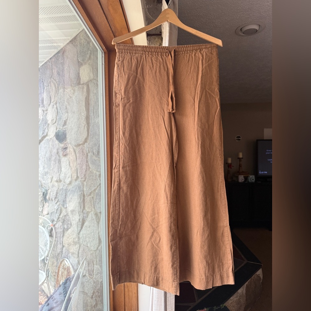 Max Studio Smocked Waist Pants - Tan